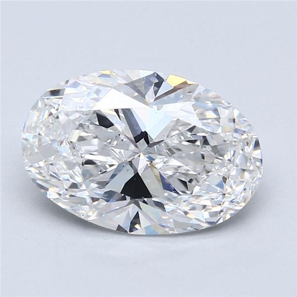 3.05ct D VS2 Rare Carat Ideal Cut Oval Lab Grown Diamond