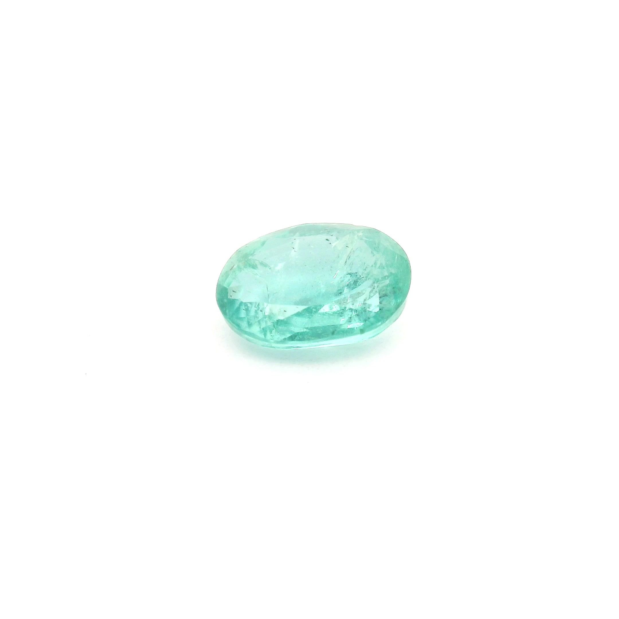 1.13 Carat Green Oval Emerald