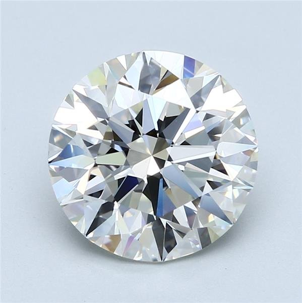 5.02ct I VVS2 Rare Carat Ideal Cut Round Diamond