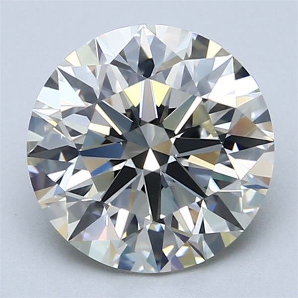 2.52ct K VVS2 Rare Carat Ideal Cut Round Diamond