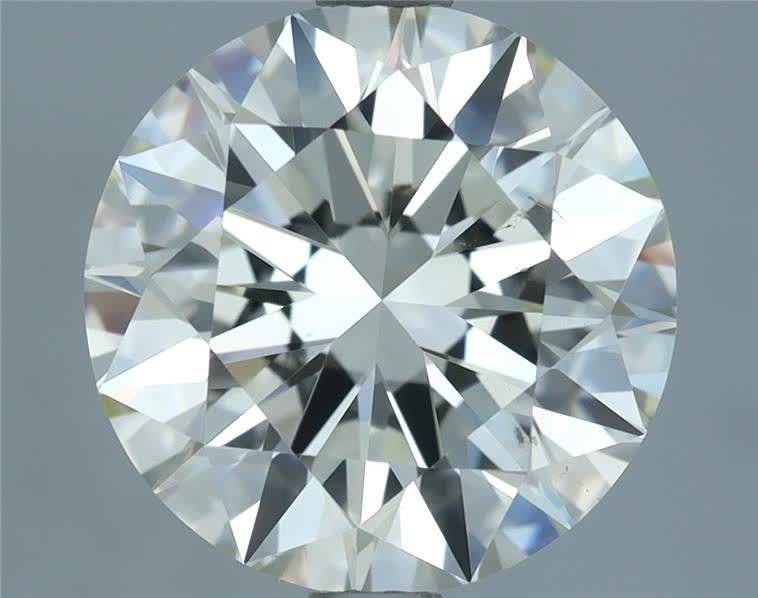 3.14ct J SI1 Rare Carat Ideal Cut Round Diamond