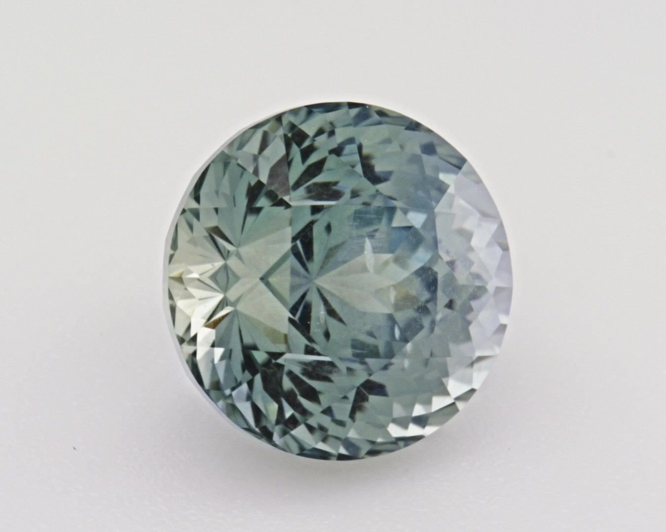 2.18 Carat Teal Round Sapphire