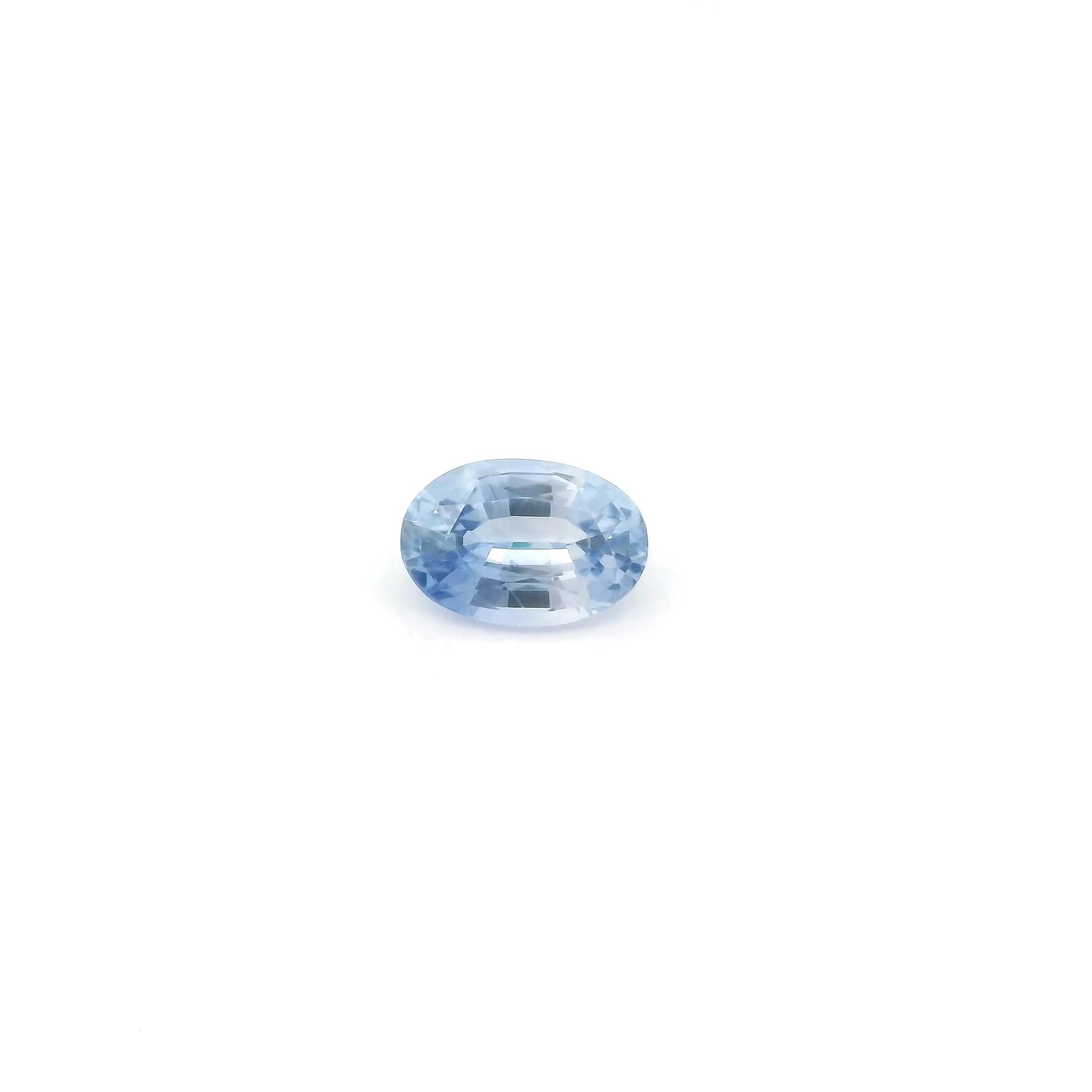 0.57 Carat Light Blue Oval Sapphire