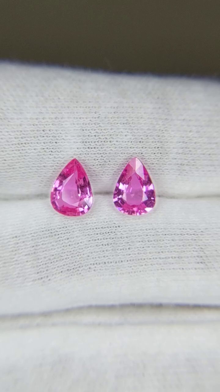 2.22 Carat Pink Pear Sapphire