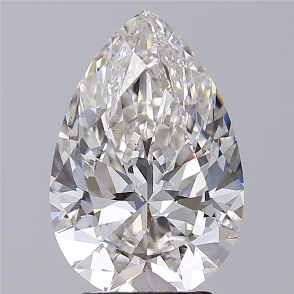 3.53ct H VS2 Rare Carat Ideal Cut Pear Lab Grown Diamond