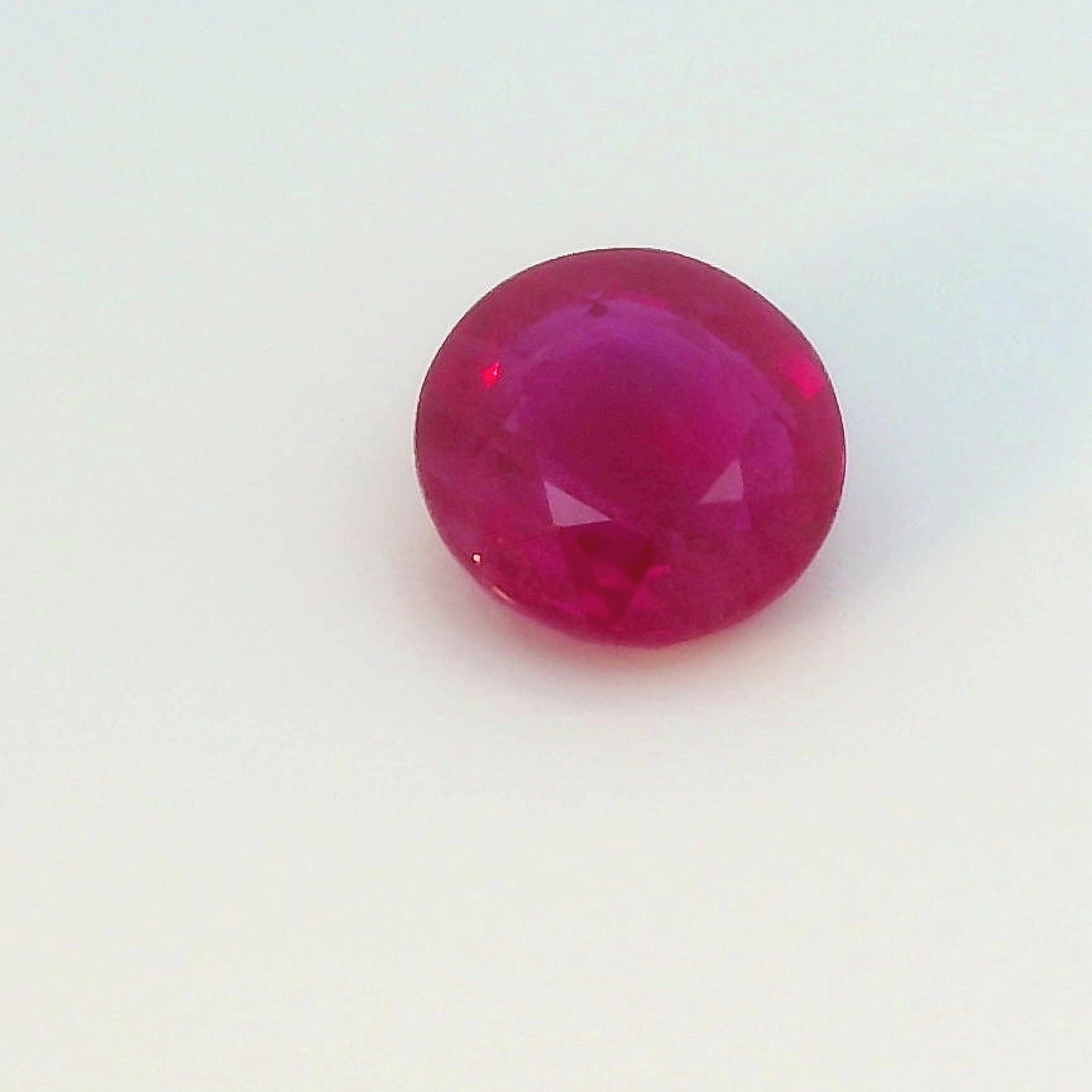 0.50 Carat Red Round Ruby