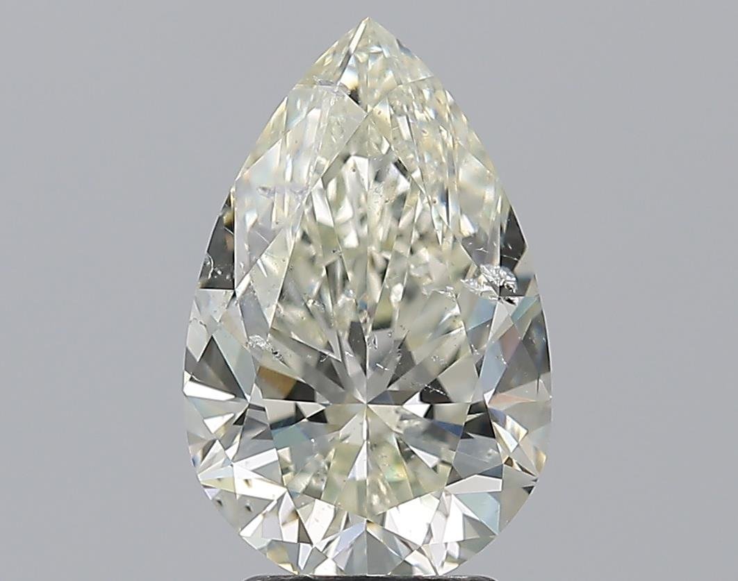 3.01ct J SI2 Rare Carat Ideal Cut Pear Diamond