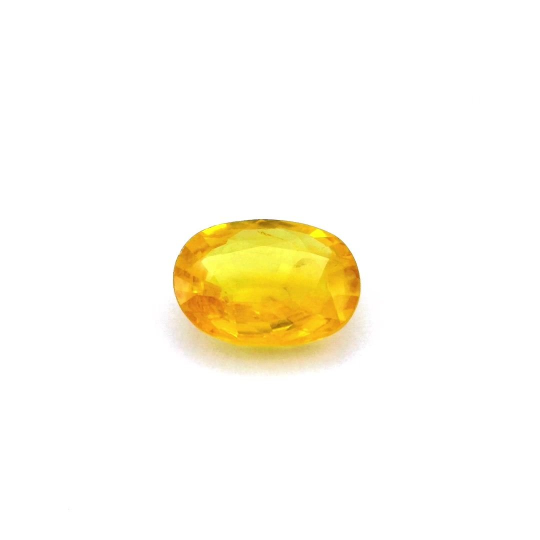 4.49 Carat Vivid Yellow Oval Sapphire