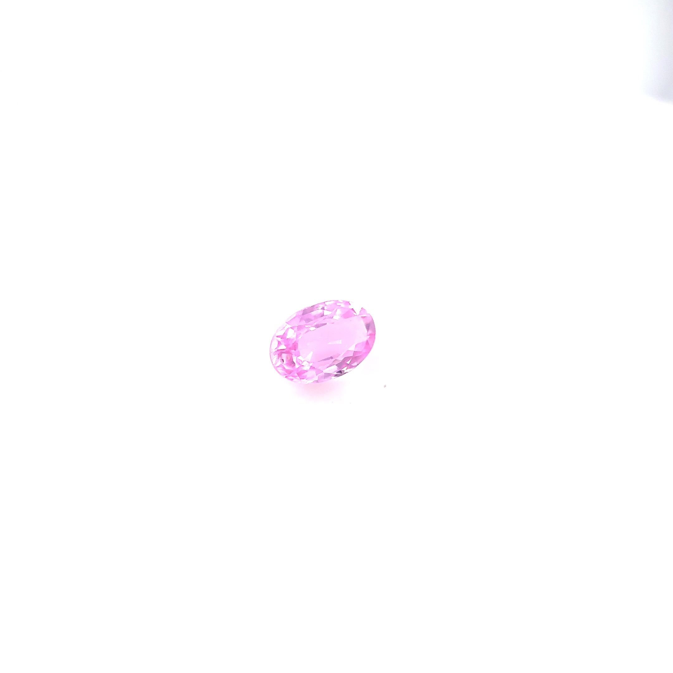 0.51 Carat Pink Oval Sapphire