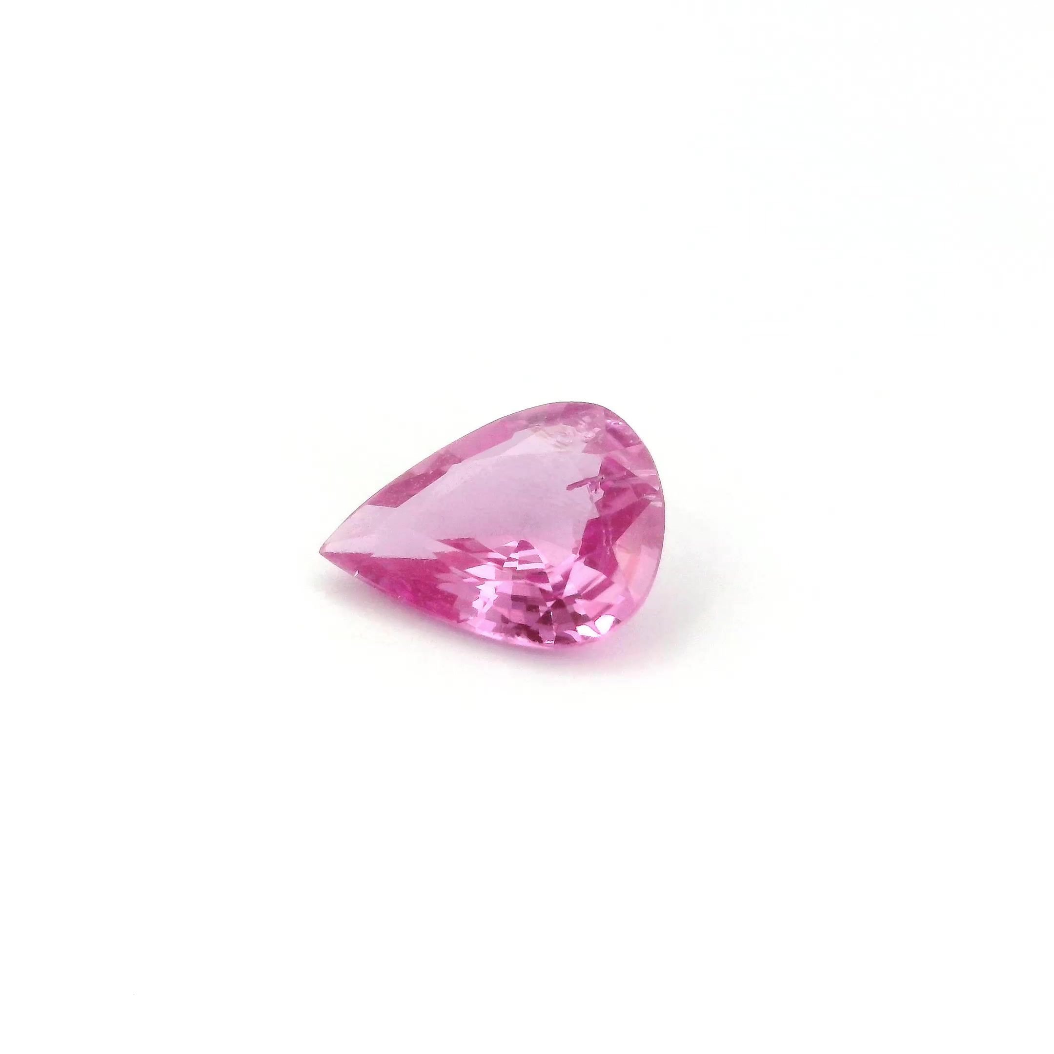 1.26 Carat Vivid Pink Pear Sapphire