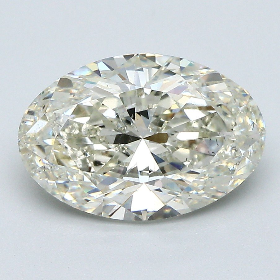 3.03ct K SI1 Rare Carat Ideal Cut Oval Diamond