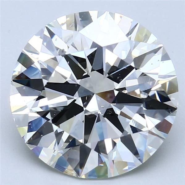 6.01ct J SI2 Rare Carat Ideal Cut Round Diamond