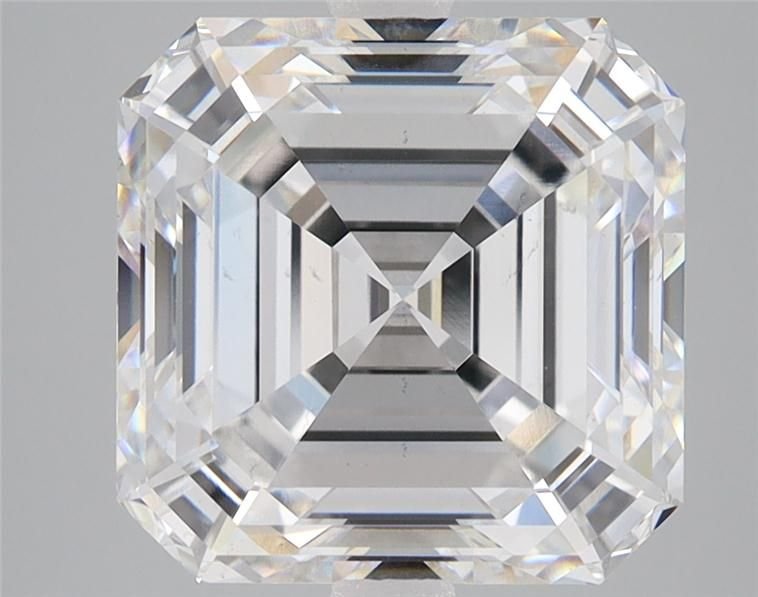 6.08ct F VS2 Rare Carat Ideal Cut Asscher Lab Grown Diamond