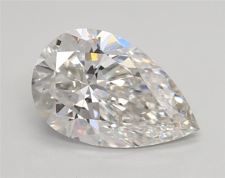 3.48ct F VVS2 Rare Carat Ideal Cut Pear Lab Grown Diamond