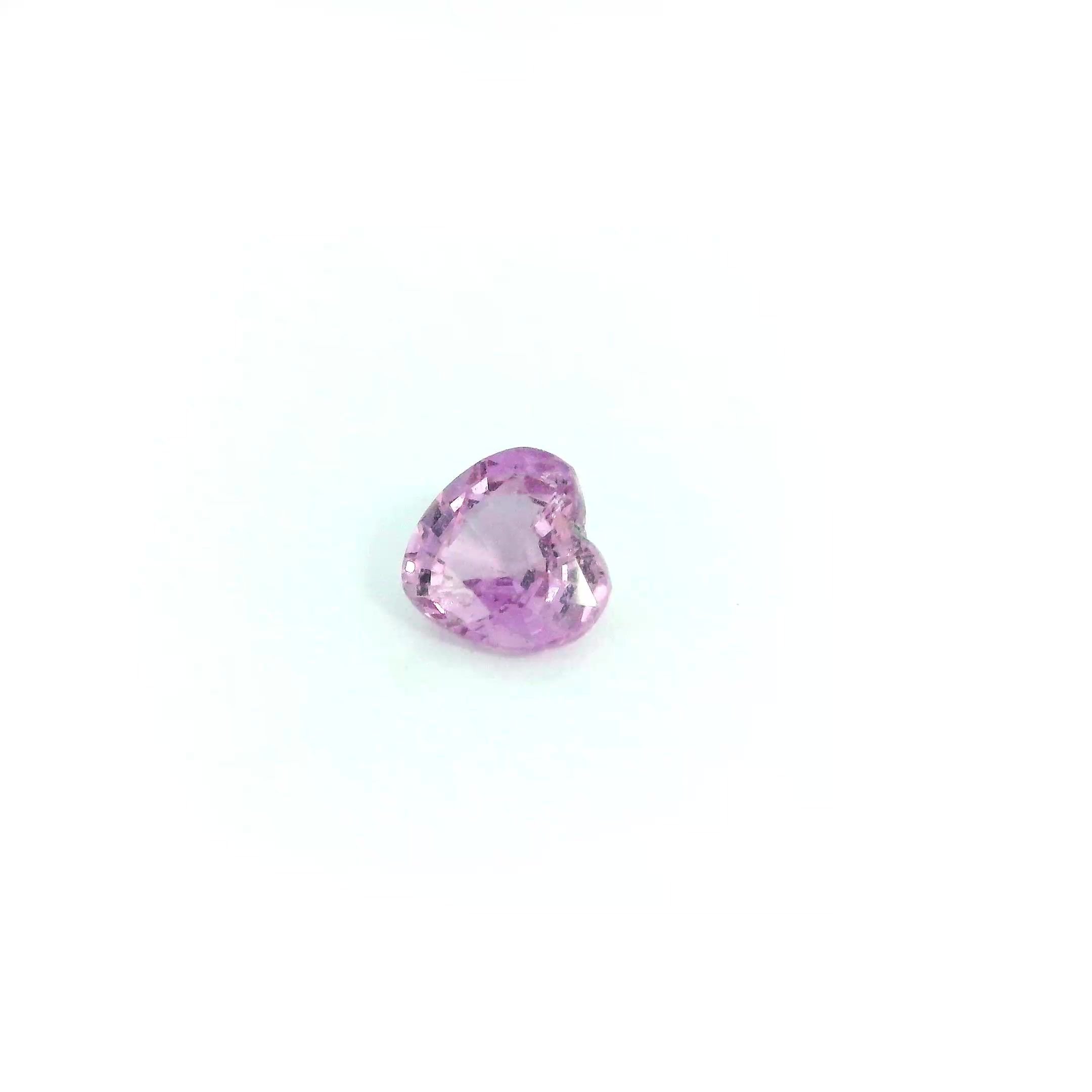 0.59 Carat Pink Heart Sapphire