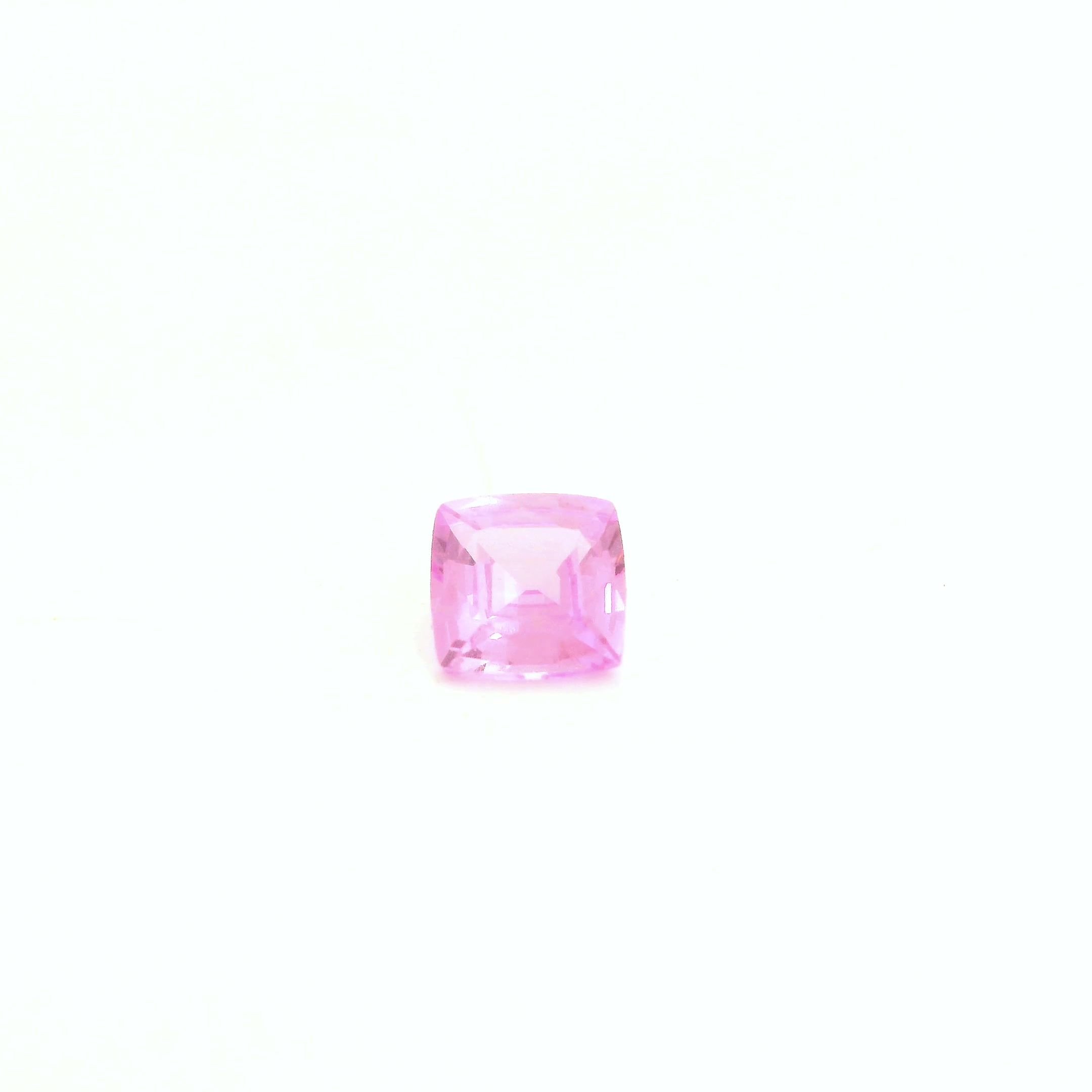 0.55 Carat Pink Cushion Sapphire
