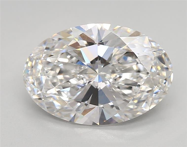 3.01ct E VVS2 Rare Carat Ideal Cut Oval Lab Grown Diamond