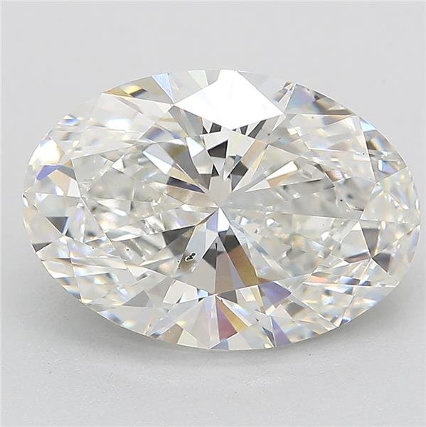 5.04ct F VS2 Rare Carat Ideal Cut Oval Lab Grown Diamond