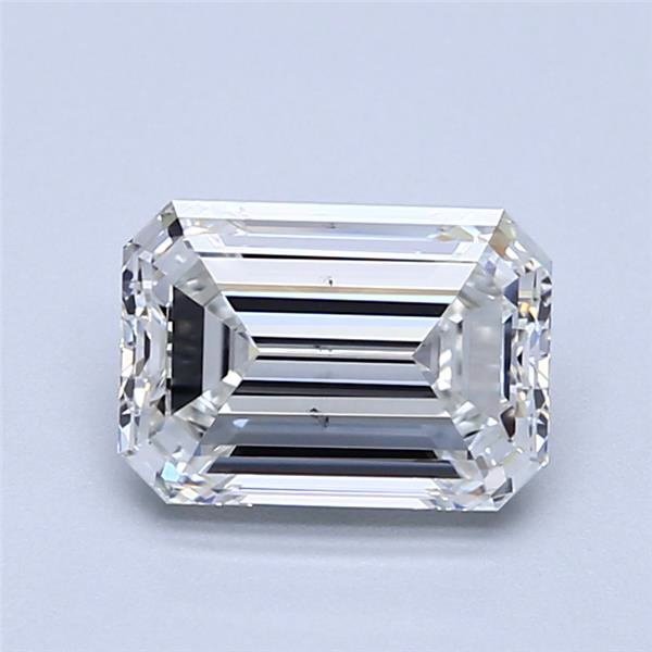 1.50ct H SI1 Rare Carat Ideal Cut Emerald Diamond