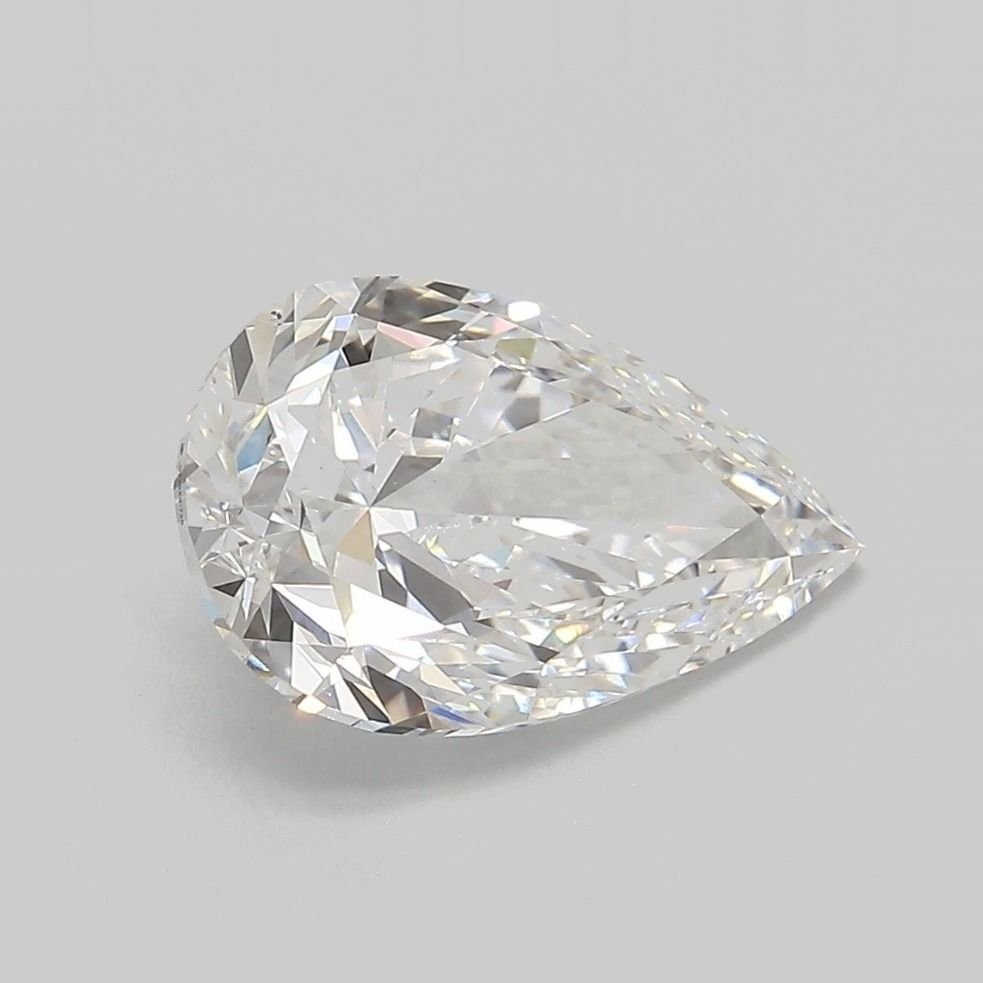 2.71ct E VS2 Rare Carat Ideal Cut Pear Lab Grown Diamond