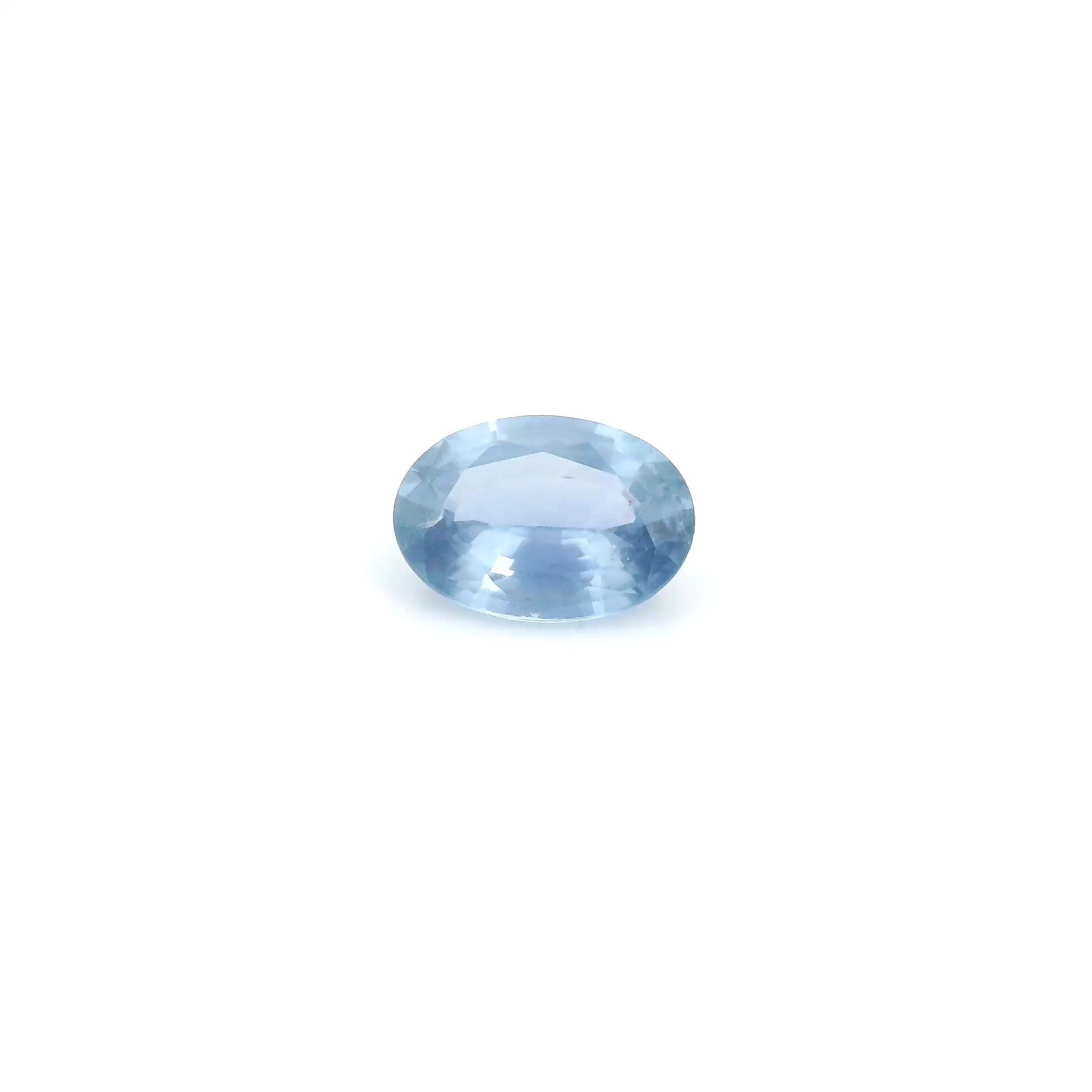 0.73 Carat Light Blue Oval Sapphire