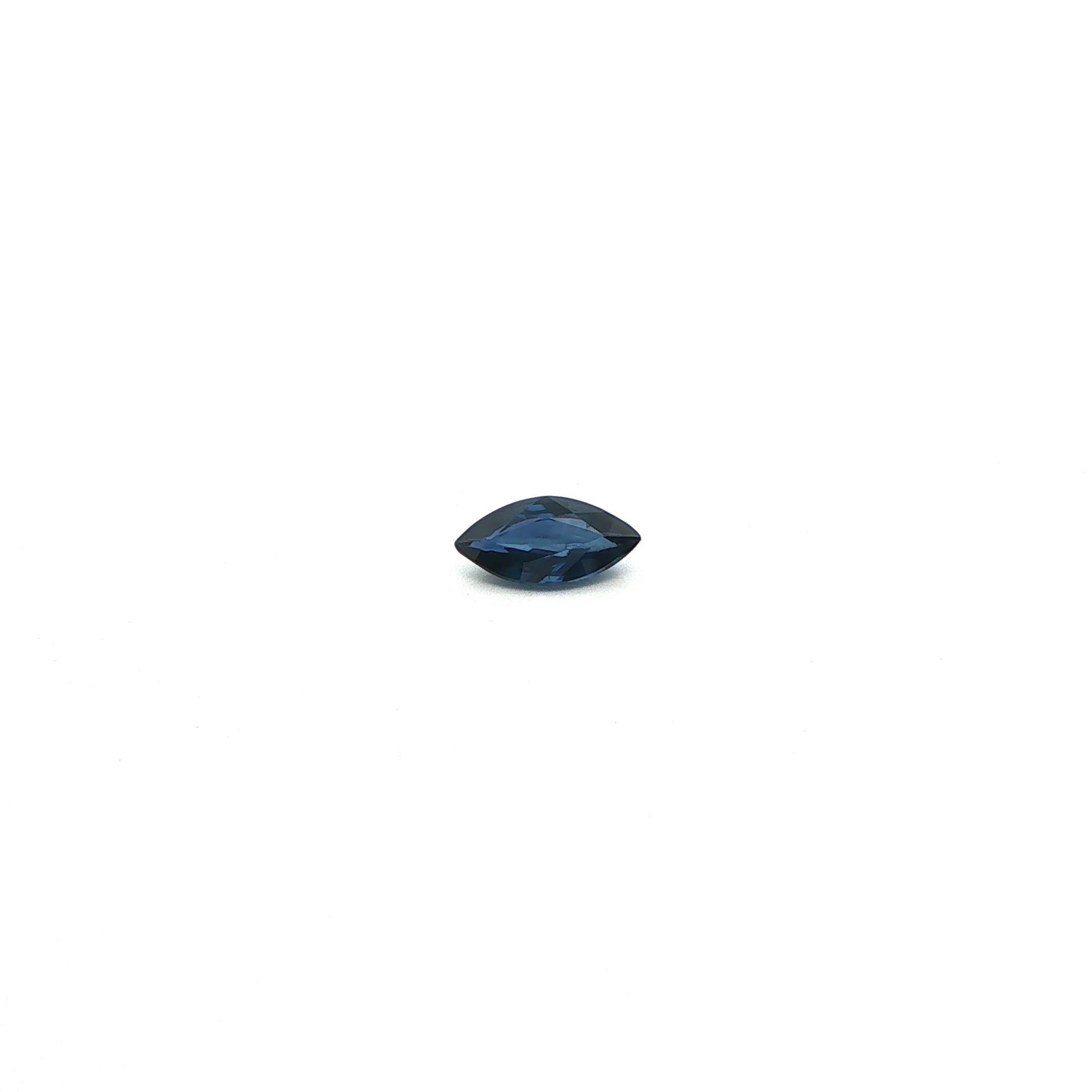 0.93 Carat Deep Blue Marquise Sapphire