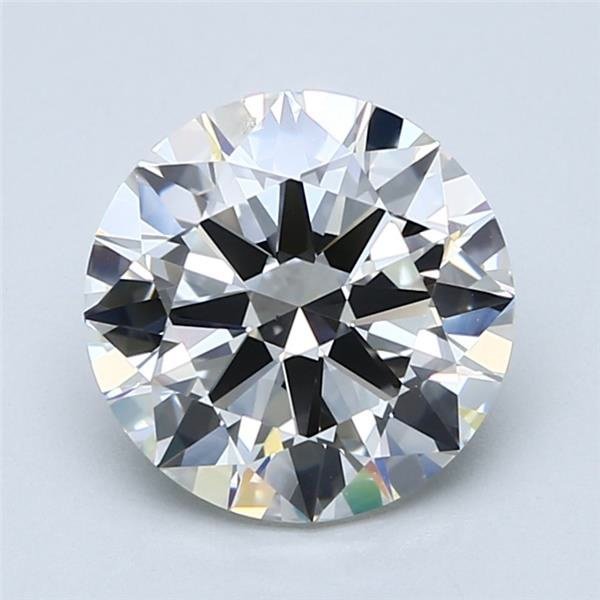 3.01ct I SI1 Rare Carat Ideal Cut Round Diamond