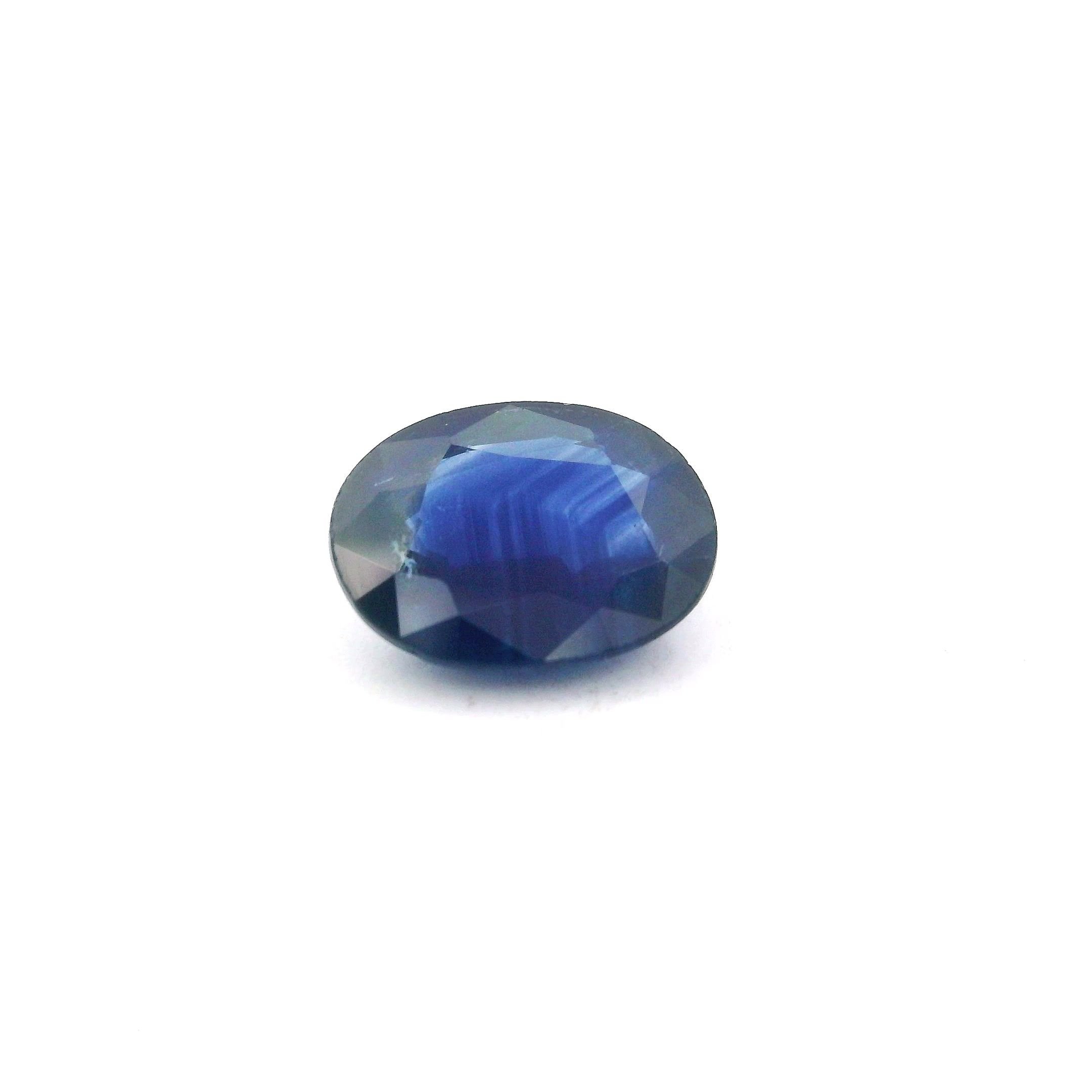1.51 Carat Deep Blue Oval Sapphire