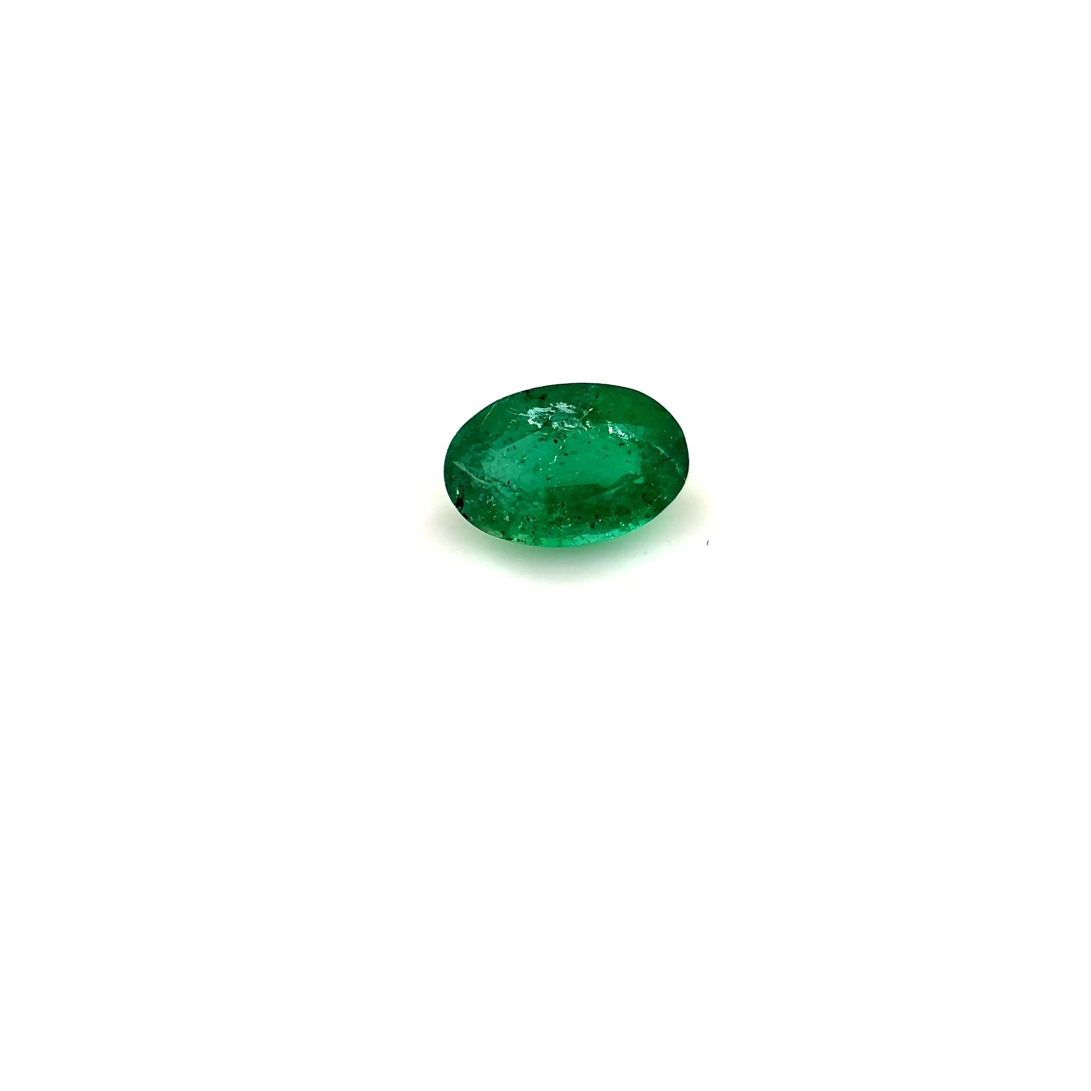 0.48 Carat Green Oval Emerald