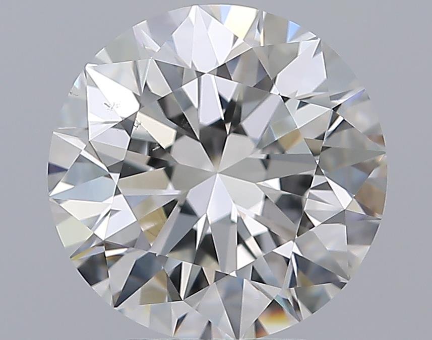 4.13ct H SI1 Rare Carat Ideal Cut Round Diamond