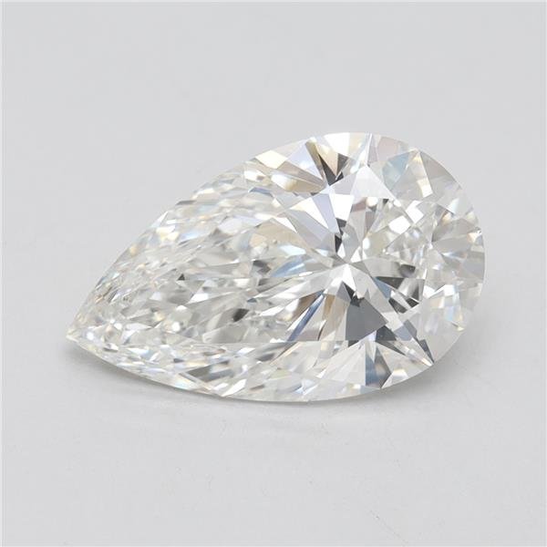 3.05ct F VS1 Rare Carat Ideal Cut Pear Lab Grown Diamond