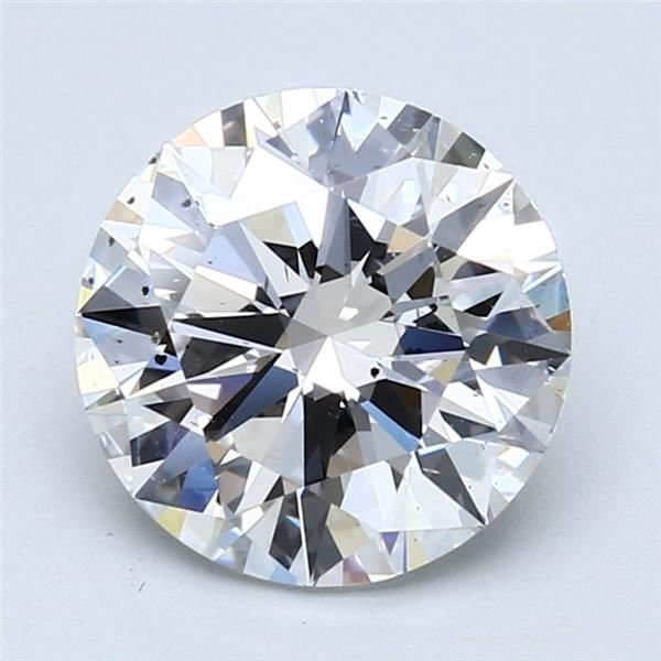 3.04ct E SI1 Rare Carat Ideal Cut Round Diamond