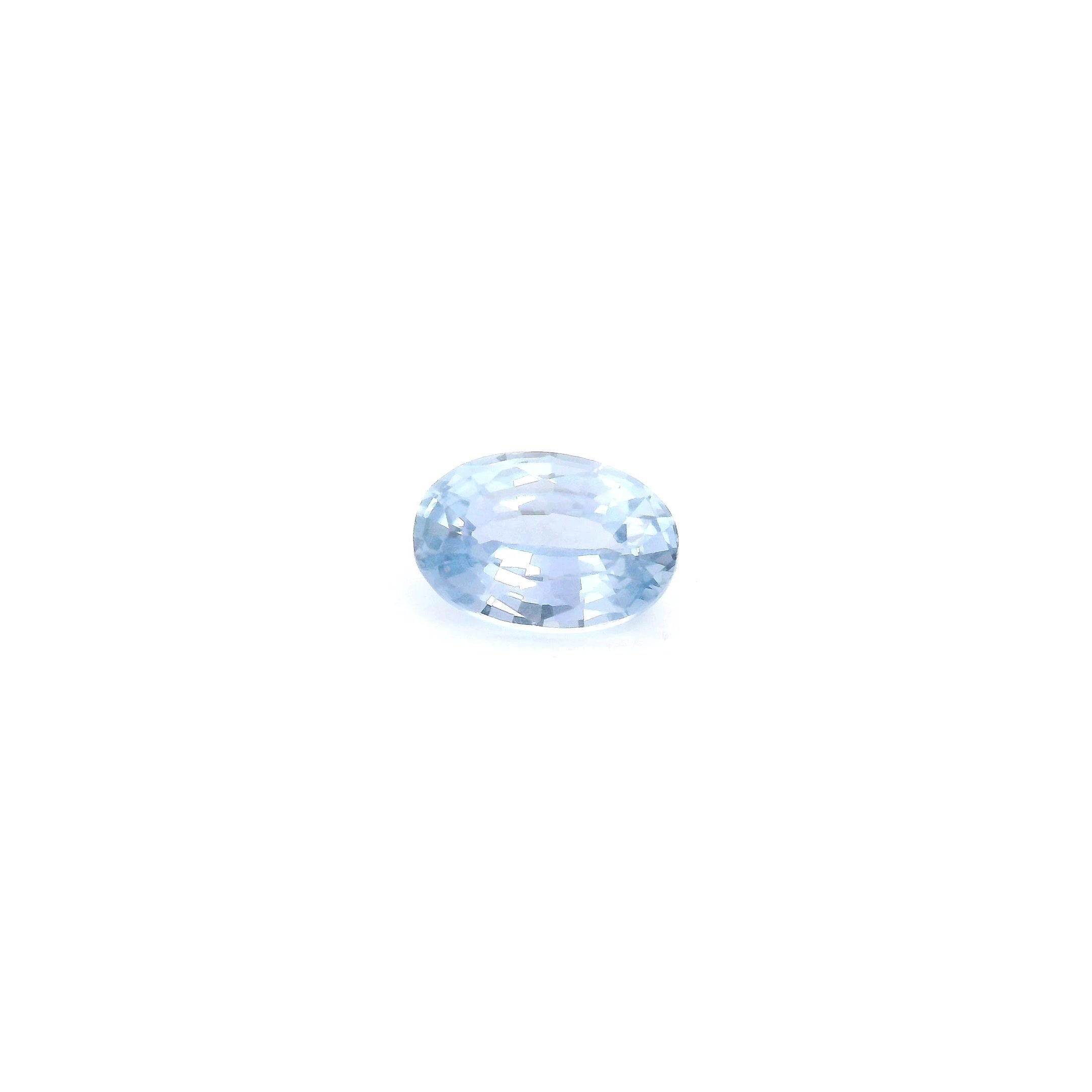 0.65 Carat Light Blue Oval Sapphire