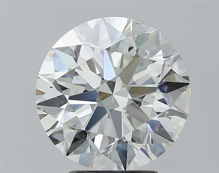 3.73ct J SI2 Rare Carat Ideal Cut Round Diamond