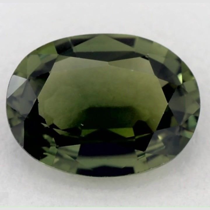 2.03 Carat Green Oval Sapphire