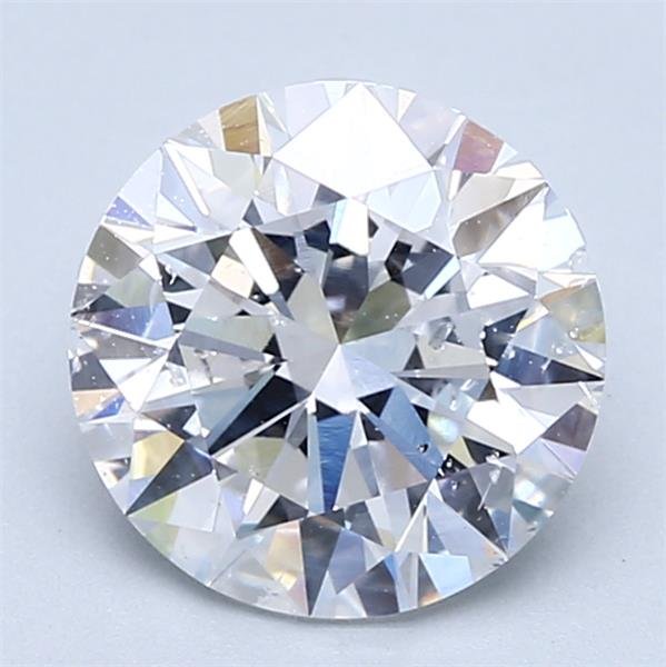 2.51ct D SI2 Rare Carat Ideal Cut Round Diamond