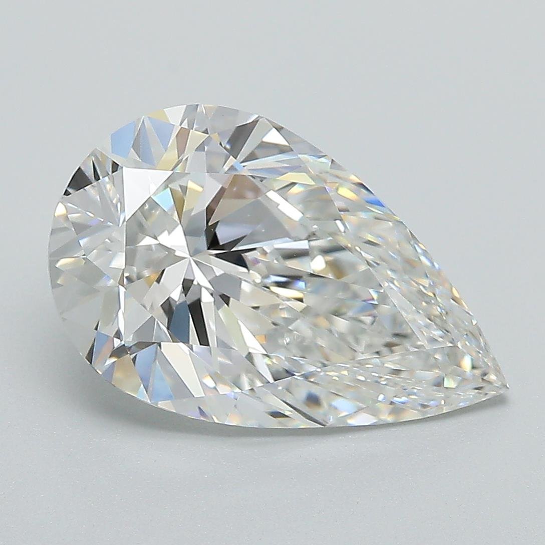 3.56ct E VVS2 Rare Carat Ideal Cut Pear Lab Grown Diamond