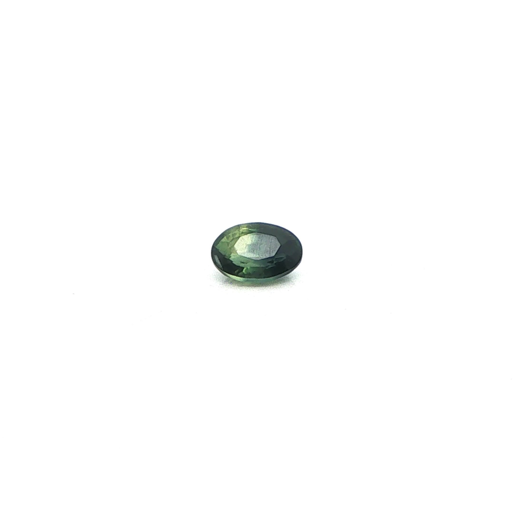 0.53 Carat Green Oval Sapphire