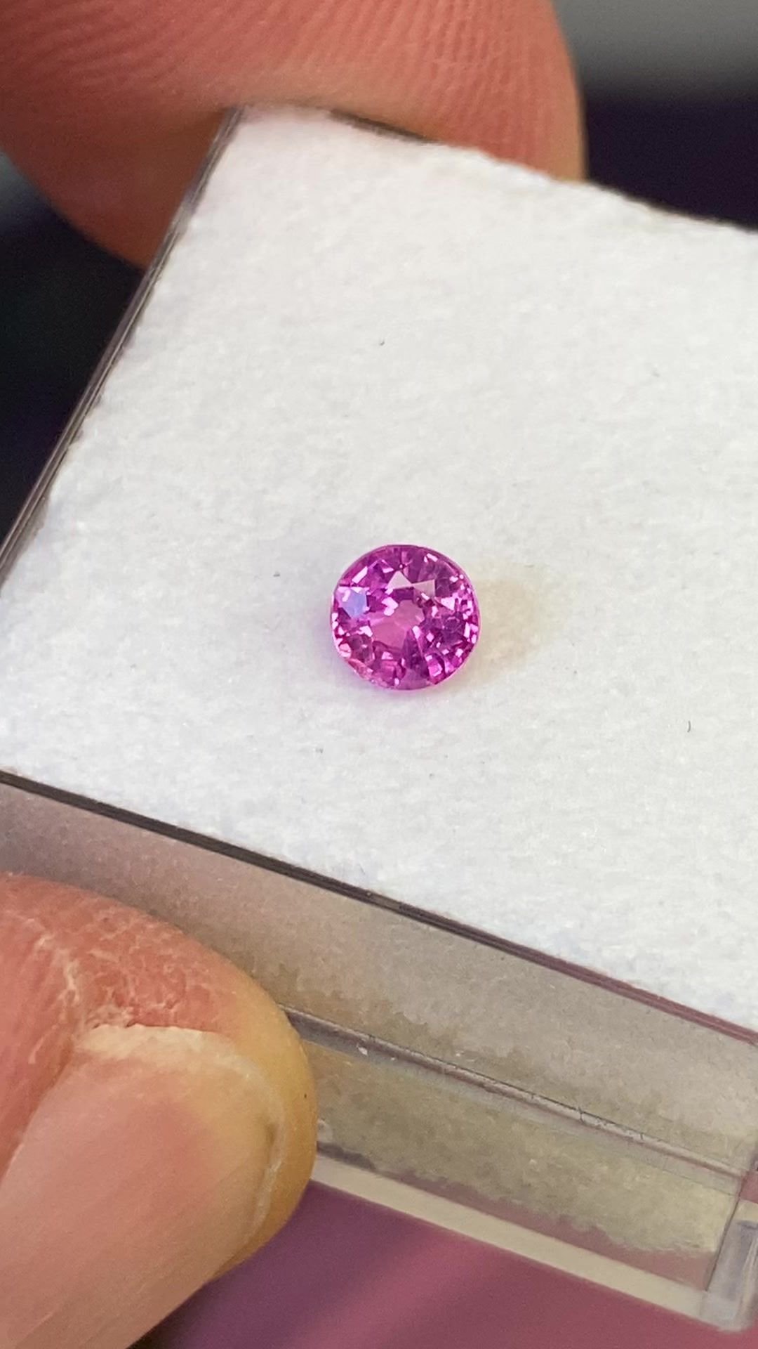 0.38 Carat Pink Round Sapphire