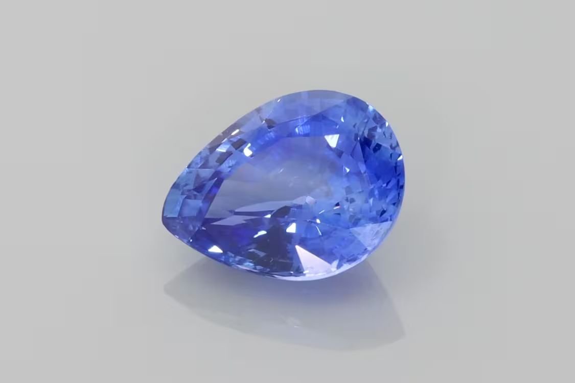 3.06 Carat Blue Pear Sapphire