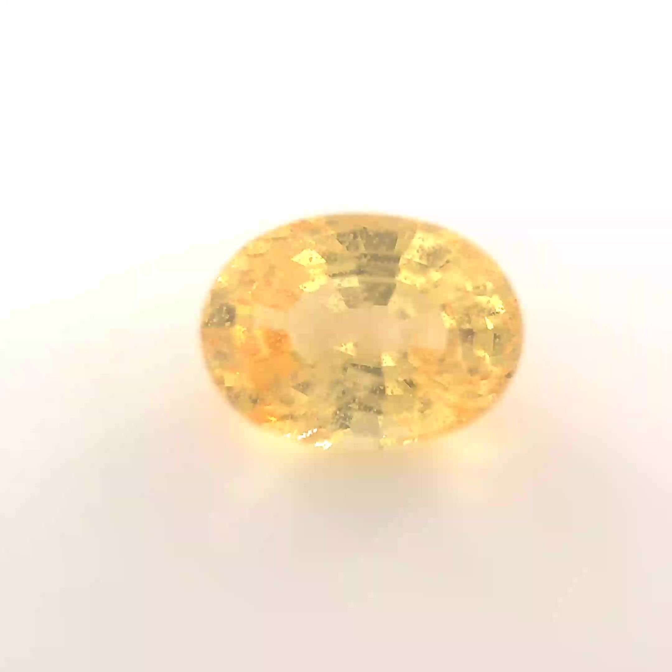 1.32 Carat Yellow Oval Sapphire