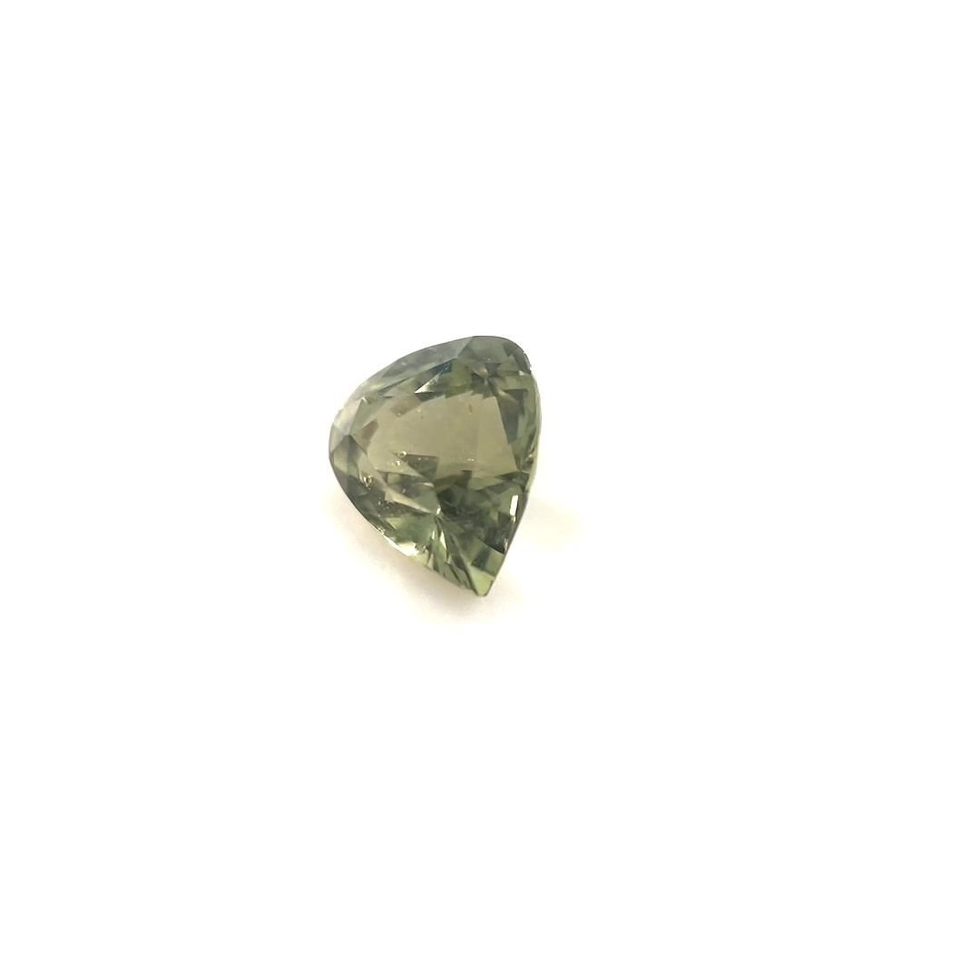 1.69 Carat Green Pear Sapphire