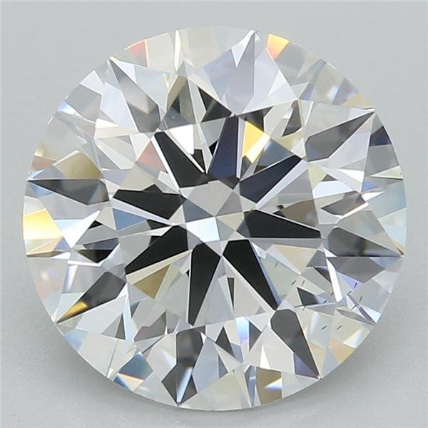 2.46ct D SI1 Rare Carat Ideal Cut Round Lab Grown Diamond