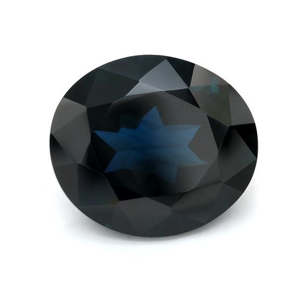 5.35 Carat Black Oval Sapphire