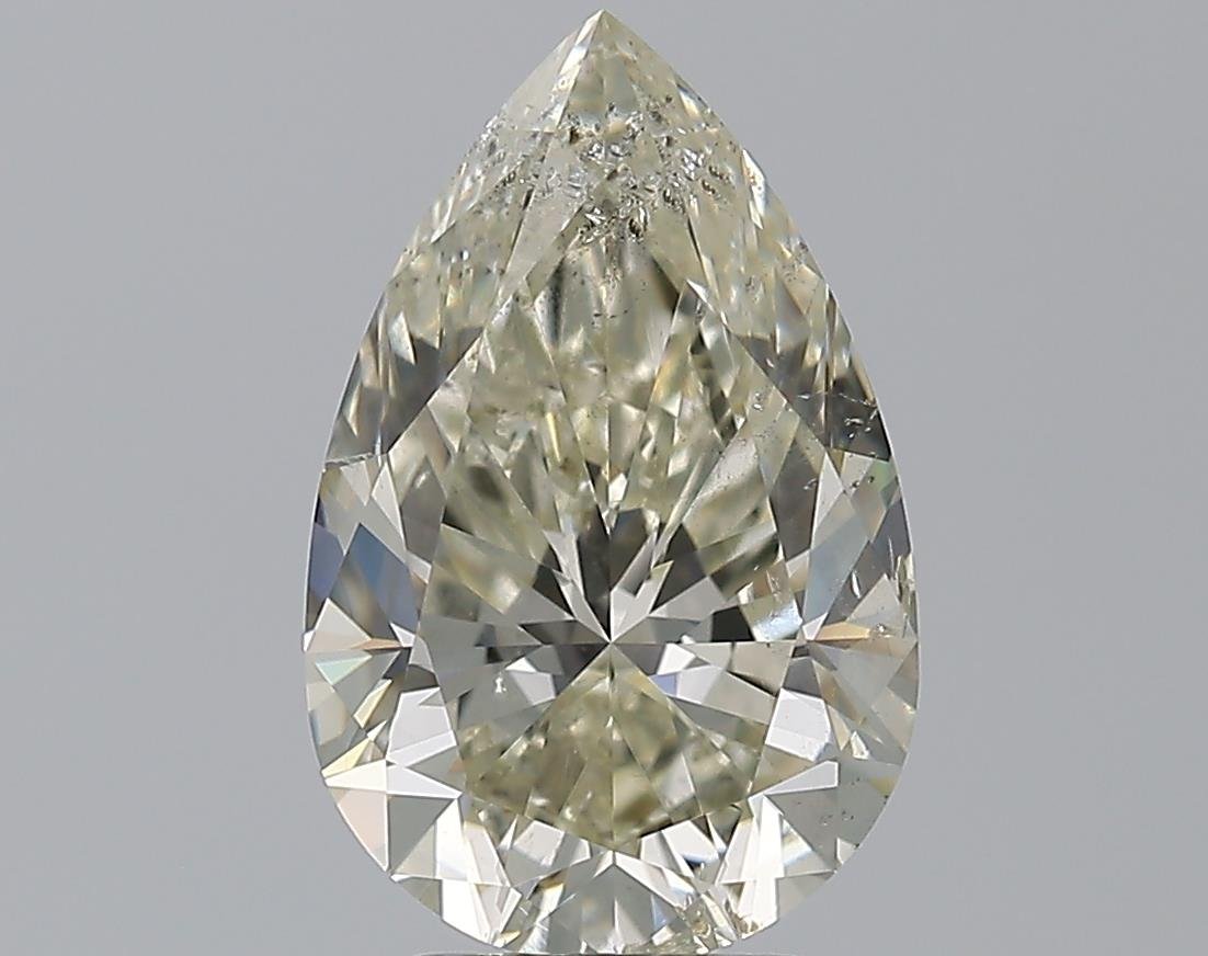 3.01ct J SI2 Rare Carat Ideal Cut Pear Diamond