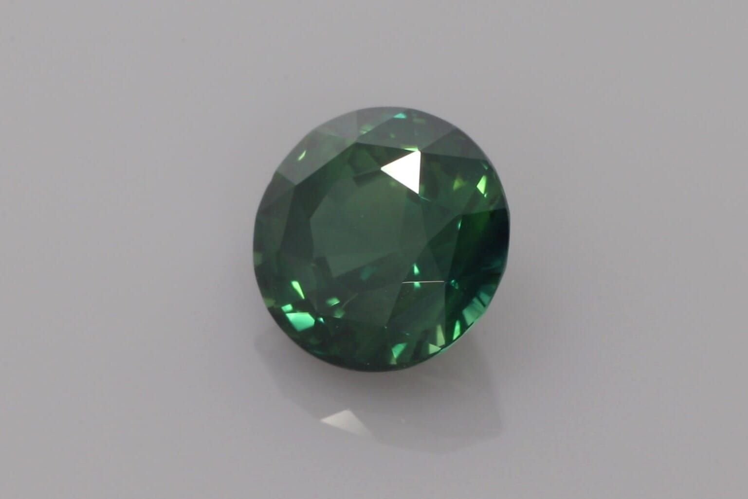 4.02 Carat Teal Round Sapphire