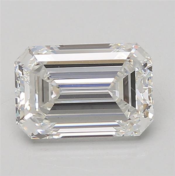 2.79ct F VS2 Rare Carat Ideal Cut Emerald Lab Grown Diamond