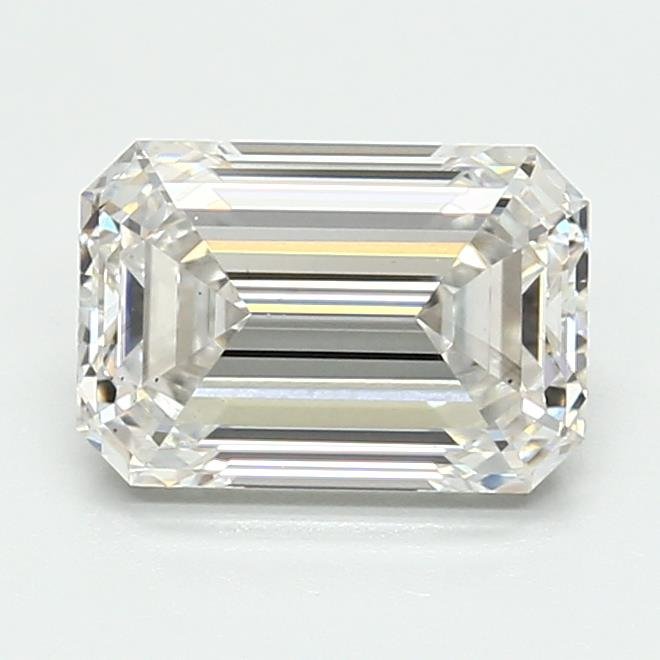 2.12ct F VS2 Excellent Cut Emerald Lab Grown Diamond