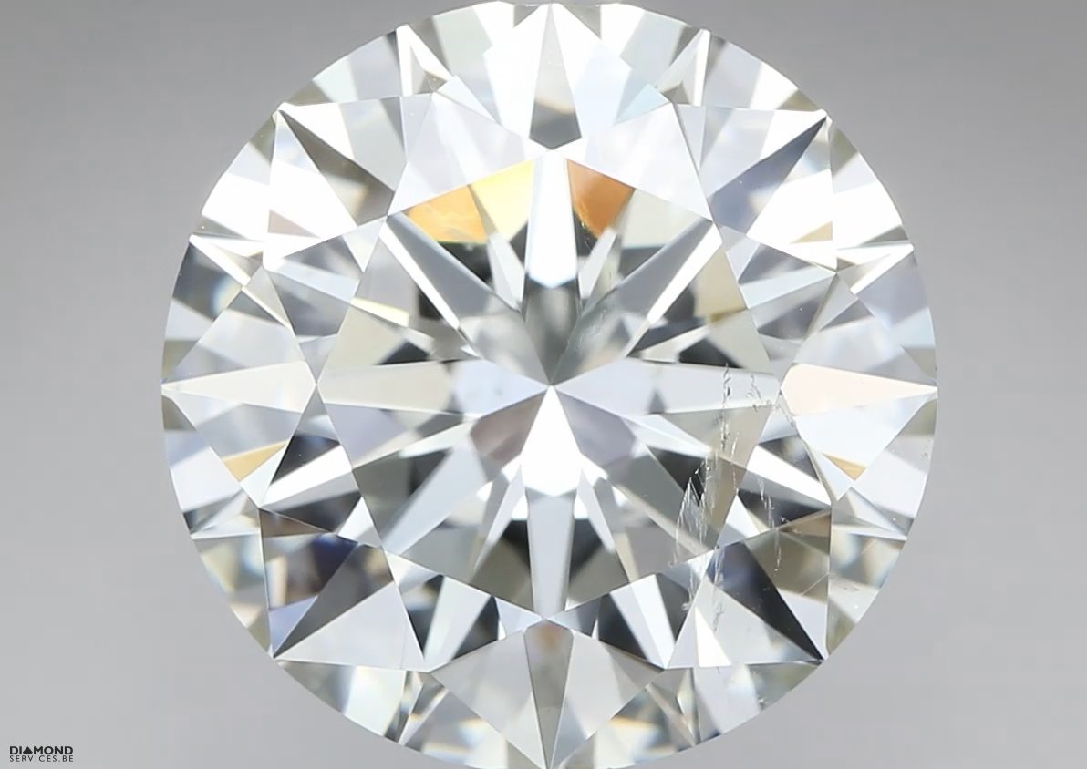 4.24ct I SI1 Rare Carat Ideal Cut Round Diamond