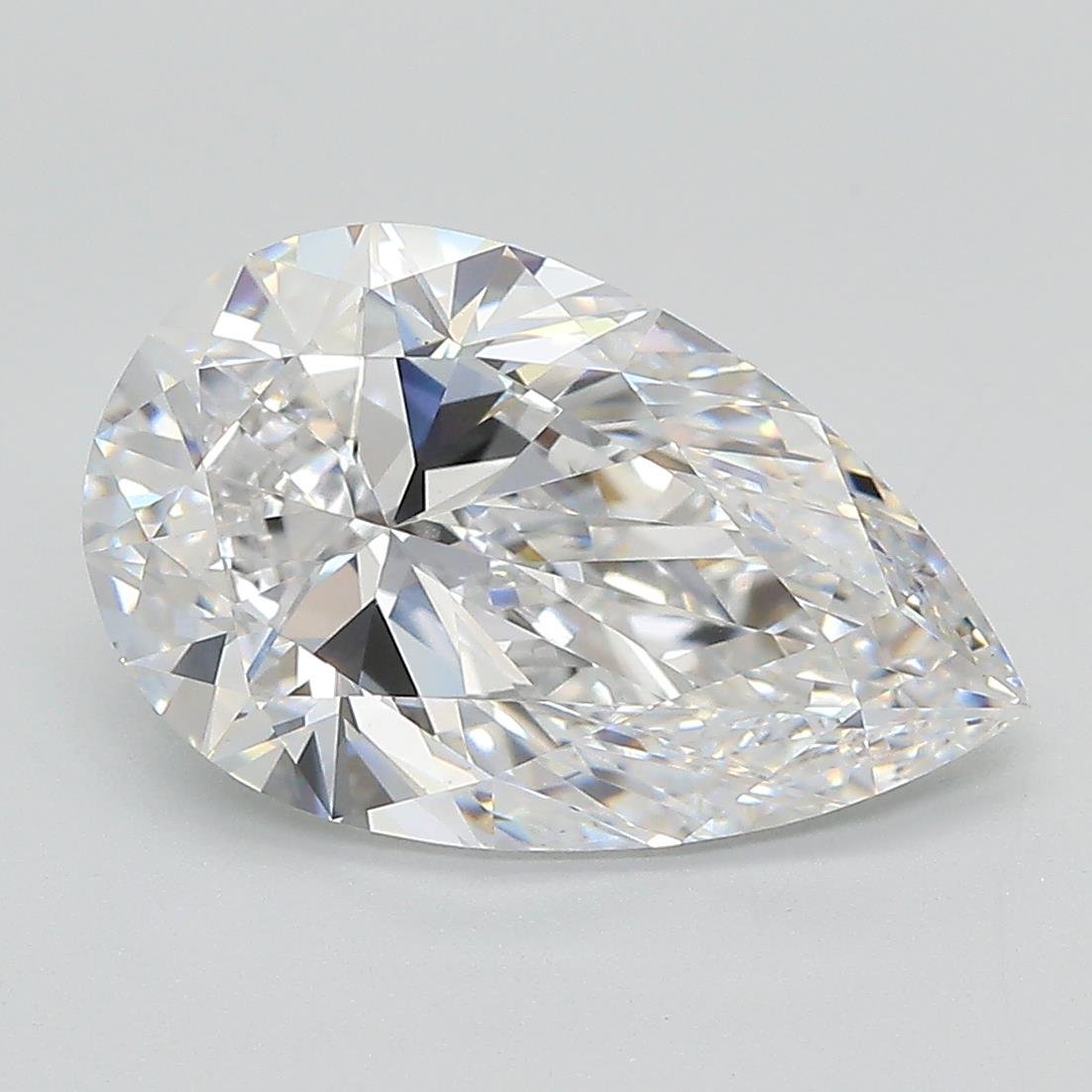 4.49ct F VS1 Rare Carat Ideal Cut Pear Lab Grown Diamond
